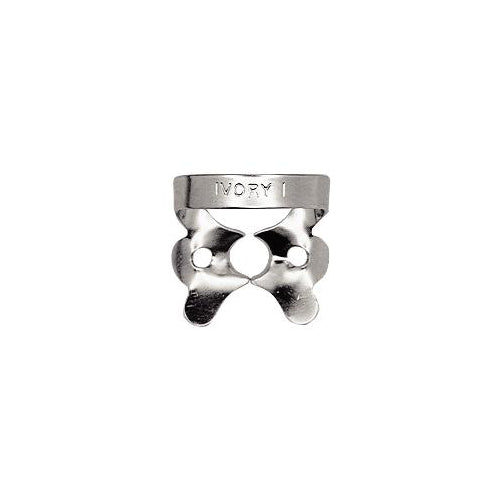 Kulzer 50057306 Ivory #1 Metal Rubber Dam Clamp Winged Bicuspid Kulzer 50057306 Ivory #1 Metal Rubber Dam Clamp Winged Bicuspid